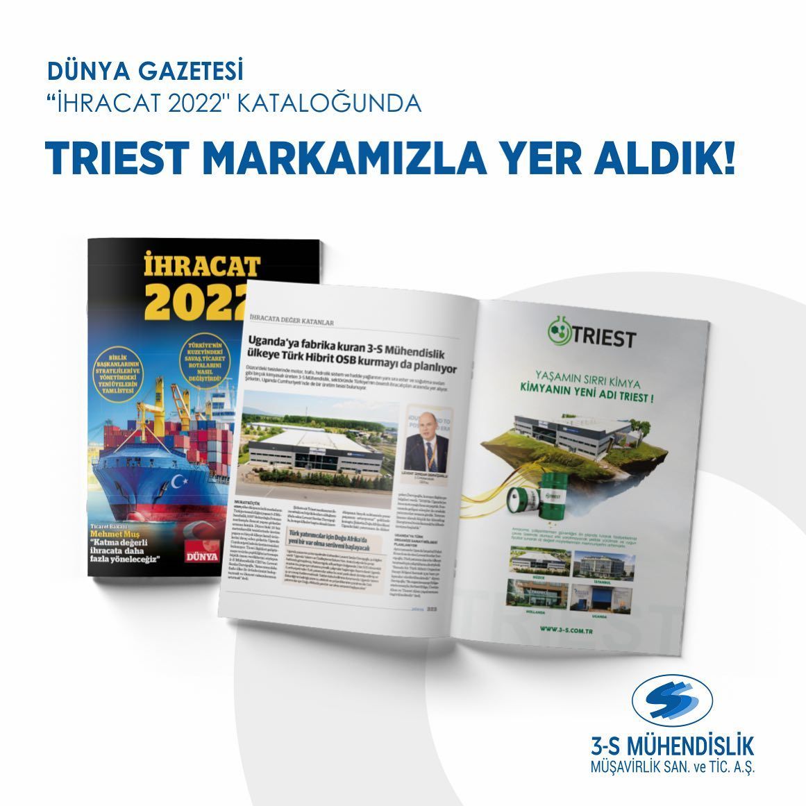 We took part in the World Newspaper "Export 2022" catalog with our TRIEST brand!